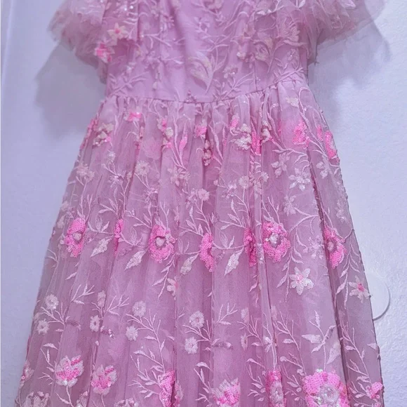 JessaKae Lavender Sequin Embroidered Dress - Picture 8 of 8